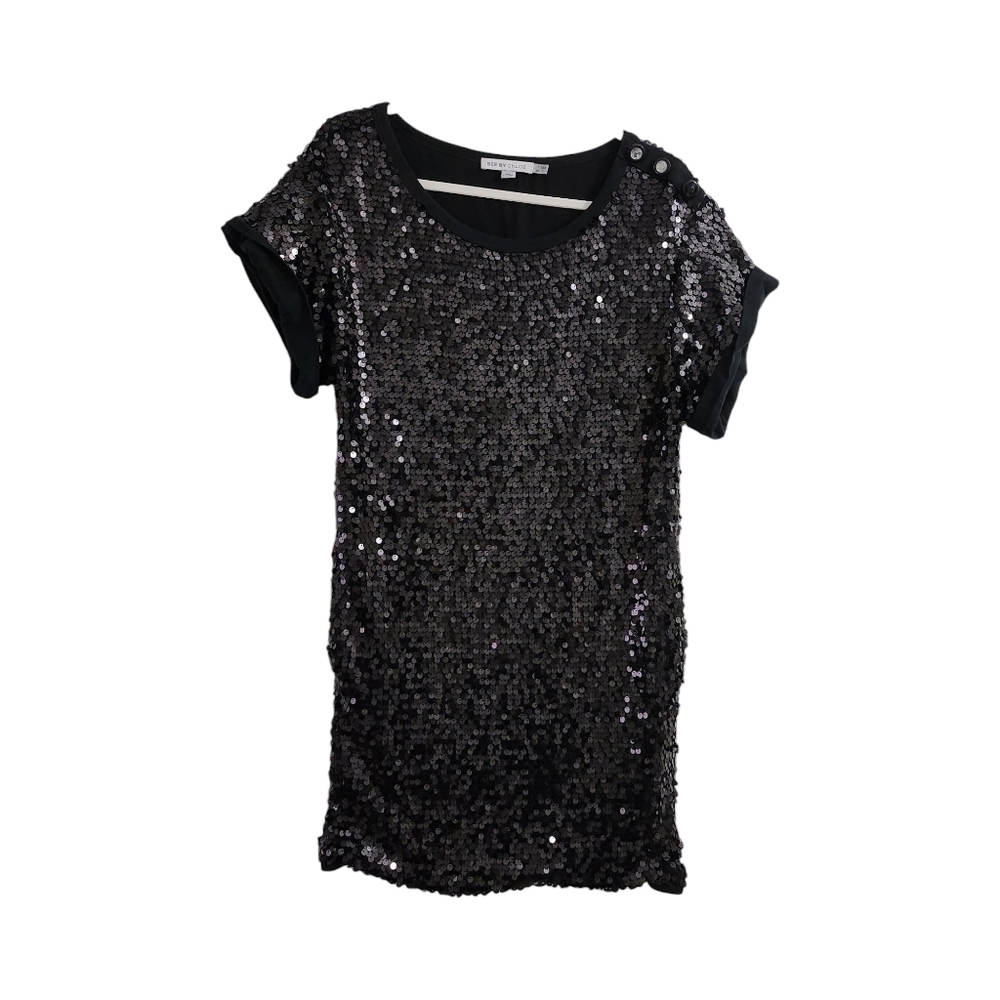 See By Chloe Sequin Mini Dress 2 Black‎ Short Sleeve Eras Tour Taylor Swift